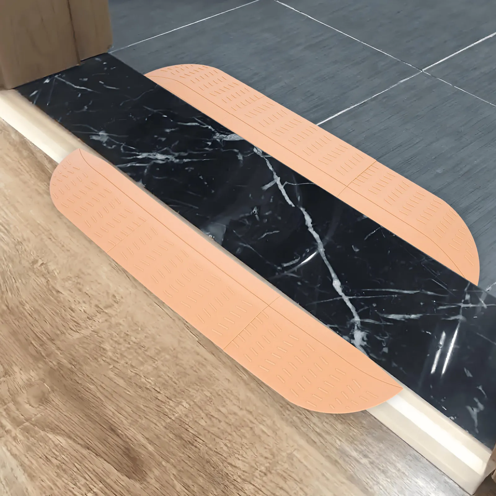 Smart Robot Vacuum Accessory Silicone Threshold Ramp for Smooth Threshold Navigation Floor Level Transition and Enhanced