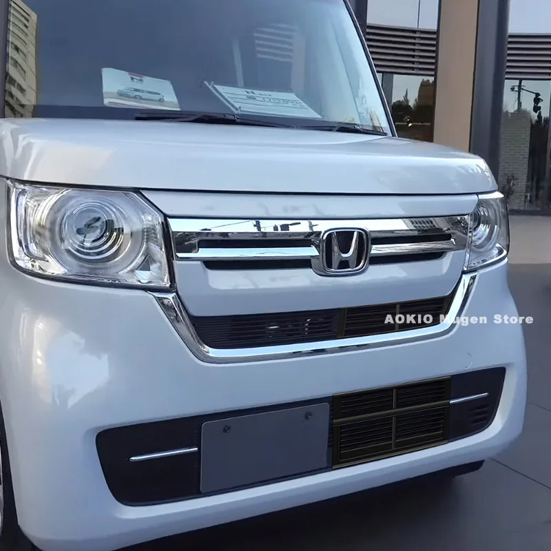 سيارة الجبهة فوق تحت المصد مصبغة شواء قطاع غطاء الكسوة لهوندا N-BOX الملحقات الخارجية 2017-2023 لمحرك اليد اليمنى #2