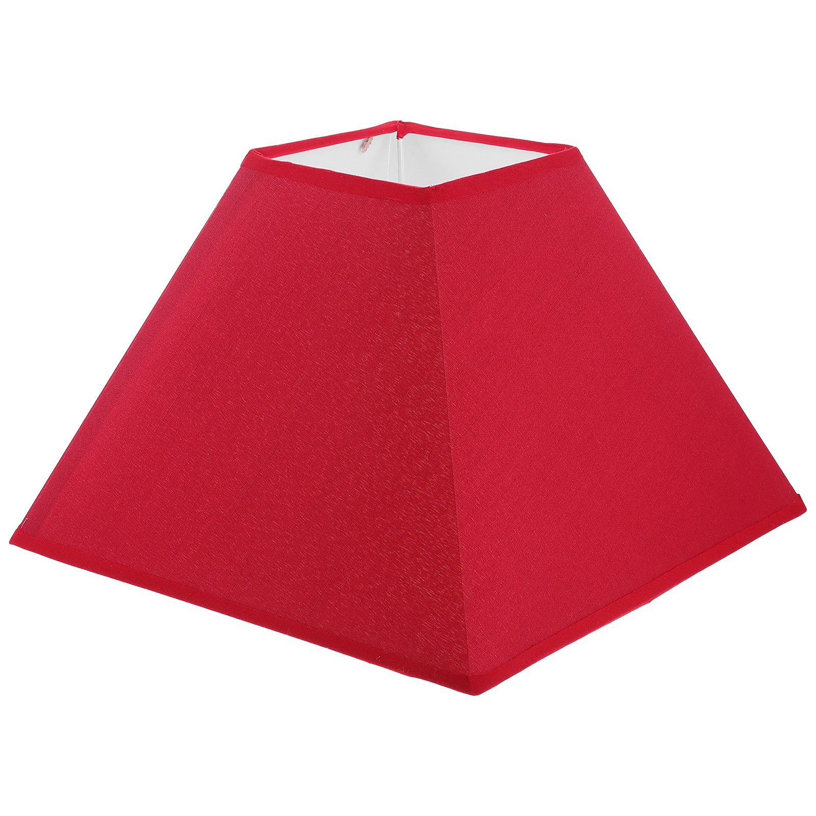 

Red Lamp Shade Square Cloth Lampshade For Table Cover Dust Protector Home Bedroom Lighting Accessory