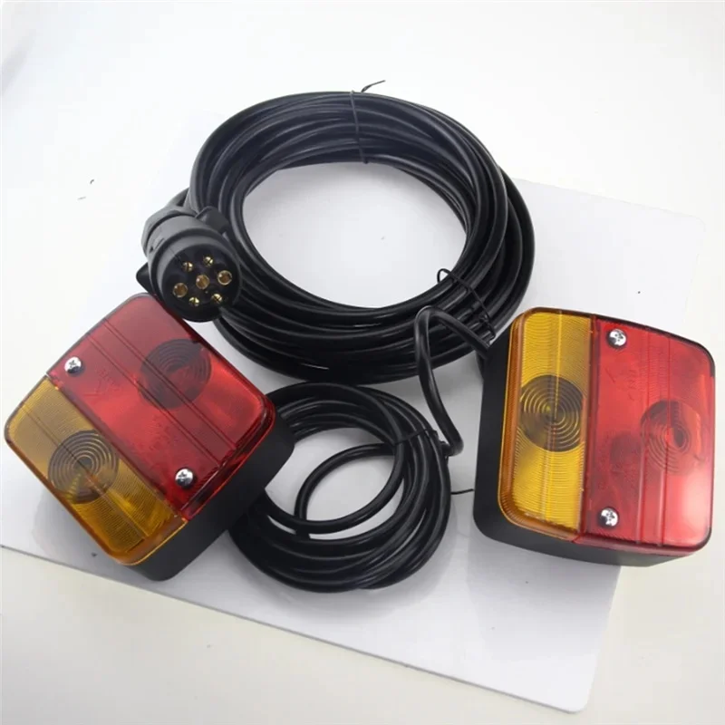 1 Set 12V 7 Pin 10M Universal Rear Towing Tail Light For Trailer LED Brake Stop Reflector Lamp For Trailer