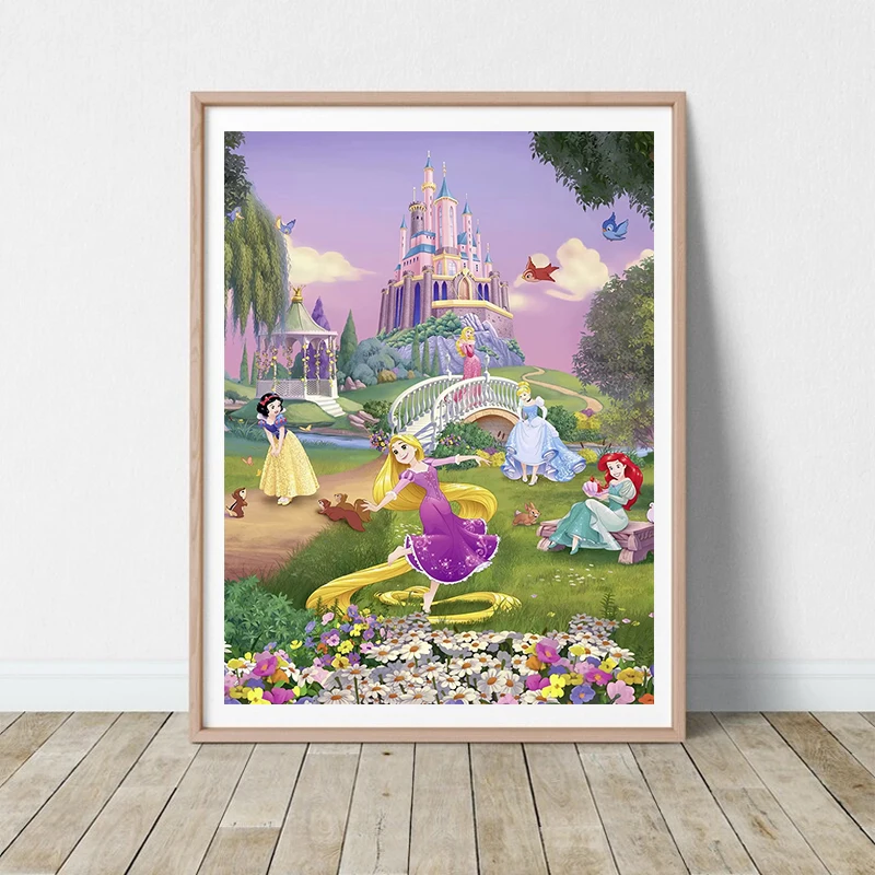 Disney Mosaic Diamond Painting Leisure Time Activities For Princesses Diamond Mosaic DIY Cross Stitch Home Decoration