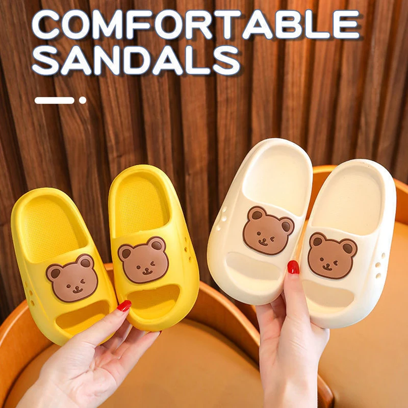 2-12Y Summer Kids Slippers for Boy Girls Cartoon Slippers Indoor Outdoor Cute Decoration Anti-slip Home Leisure Shoes