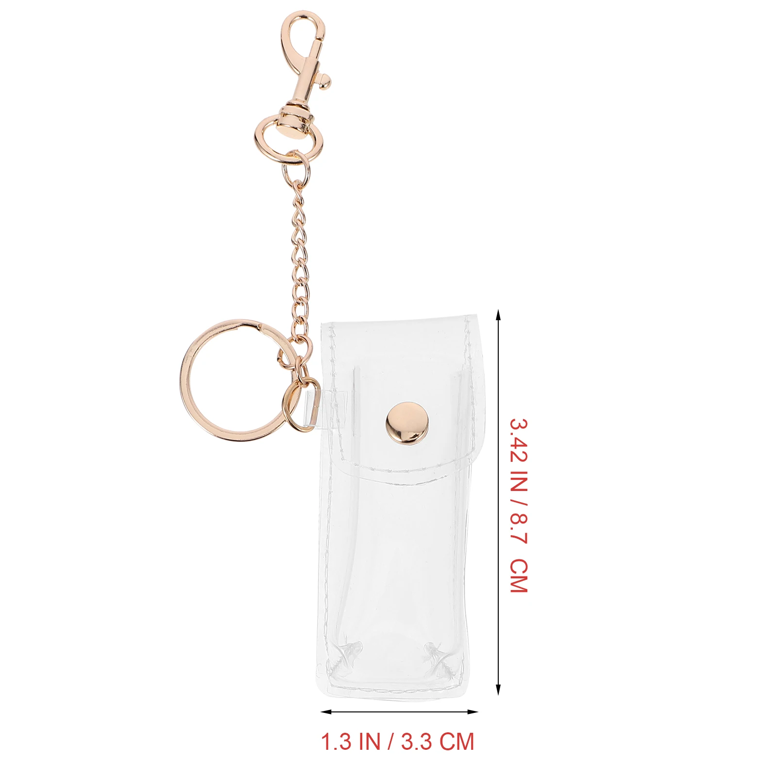 

Lipstick Holder Keychain Purse Case Clear Stand Women Travel Metal Key Ring Creative Handbag Hanging Small Size Balm