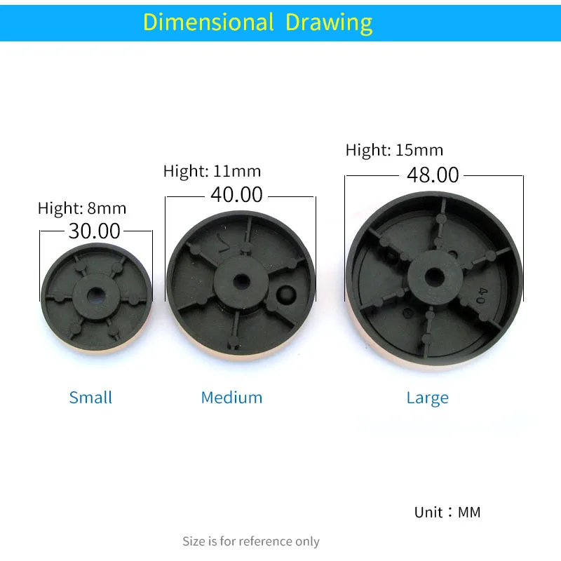 Almohadillas de sonido UNISIAN, pies de soporte de plástico, patas de Audio doradas y plateadas, altavoz, almohadilla de suspensión de absorción de impacto para amplificador