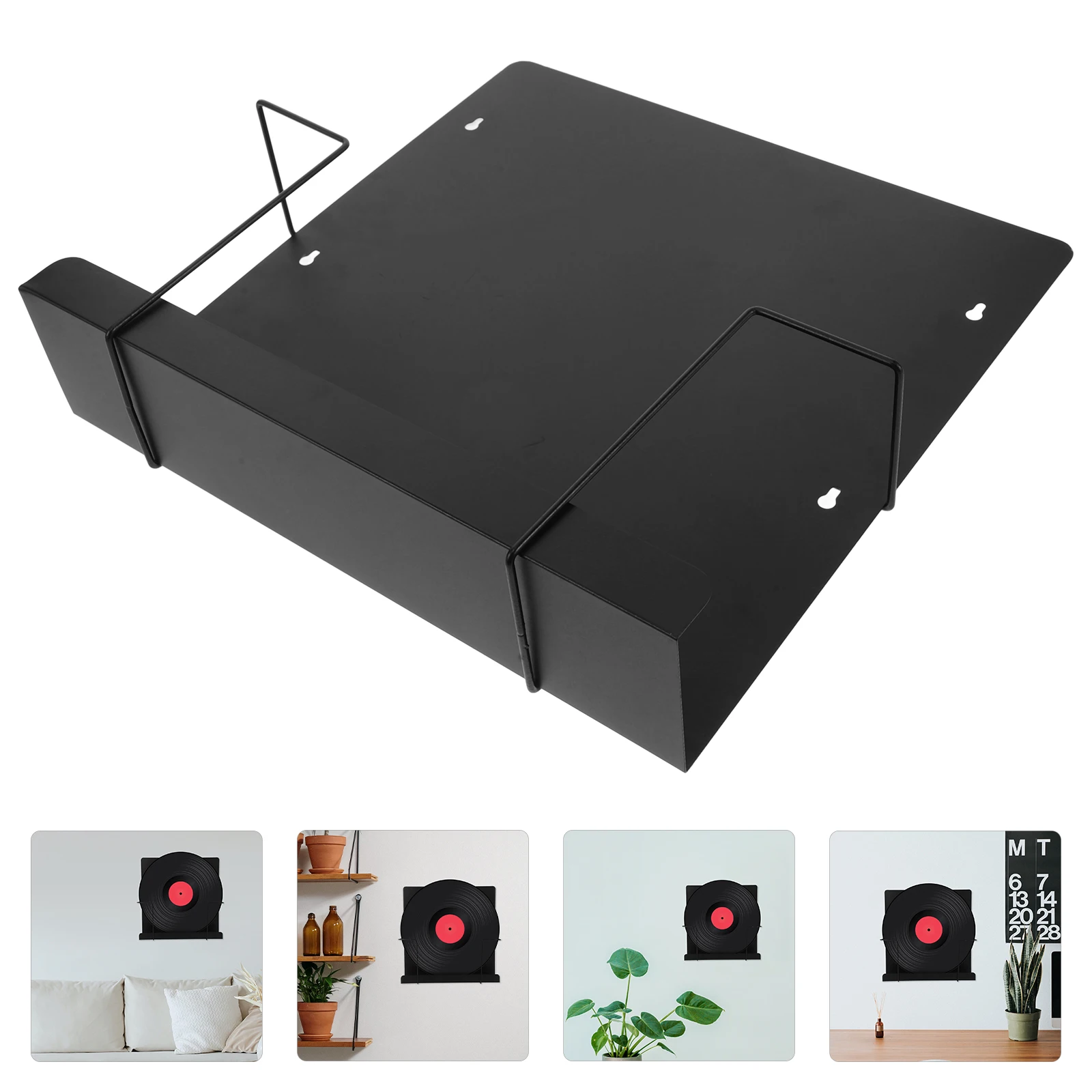 

Metal Vinyl Record Storage Rack Wall Mounted Strong Load Capacity Organizer Shelf For Bedroom Living Room Decor Cd Dvd Game