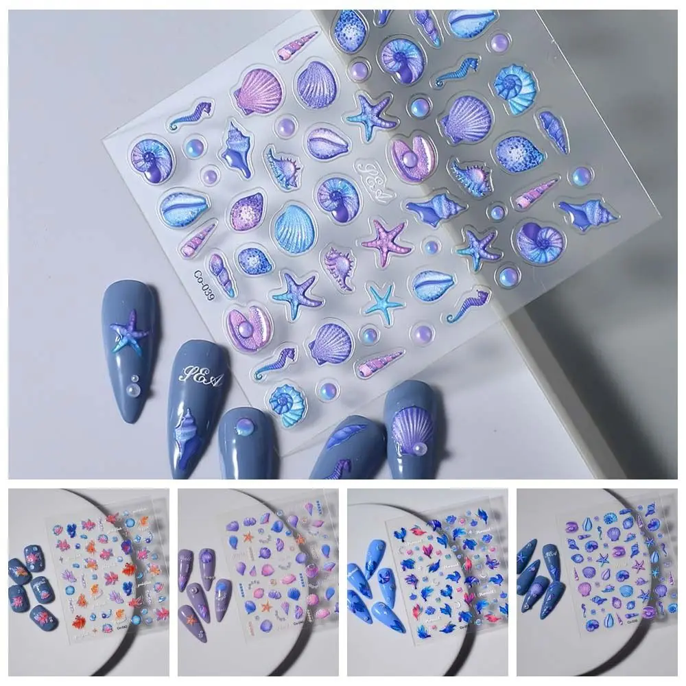 Nagelaccessoires Jelly Schelpen Nagelstickers Manicure Ornamenten Zeedier Nagelbedels Jelly Schelpen Nagelstickers Goudvis