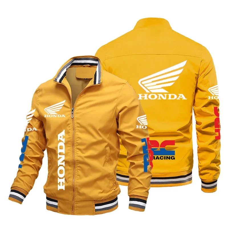 Chaqueta de motocicleta Honda 2024 nueva Honda Car Wing HRC Logo estampado chaqueta de hombre abrigos chaqueta de carreras de Moto de gran tamaño