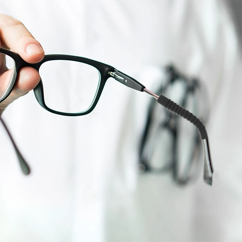 

8 Pcs along with Glasses Anti-slip Cover Eyeglass Ear Grips Sleeve Cushion Grippers Drop Accessories Black Cushions