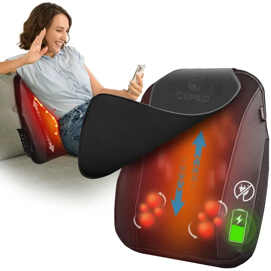 

Shiatsu Lower Back Massager 4D Kneading Low Back Massager for Pain Relief Deep Tissue,Portable Up and Down Rolling Massage for H