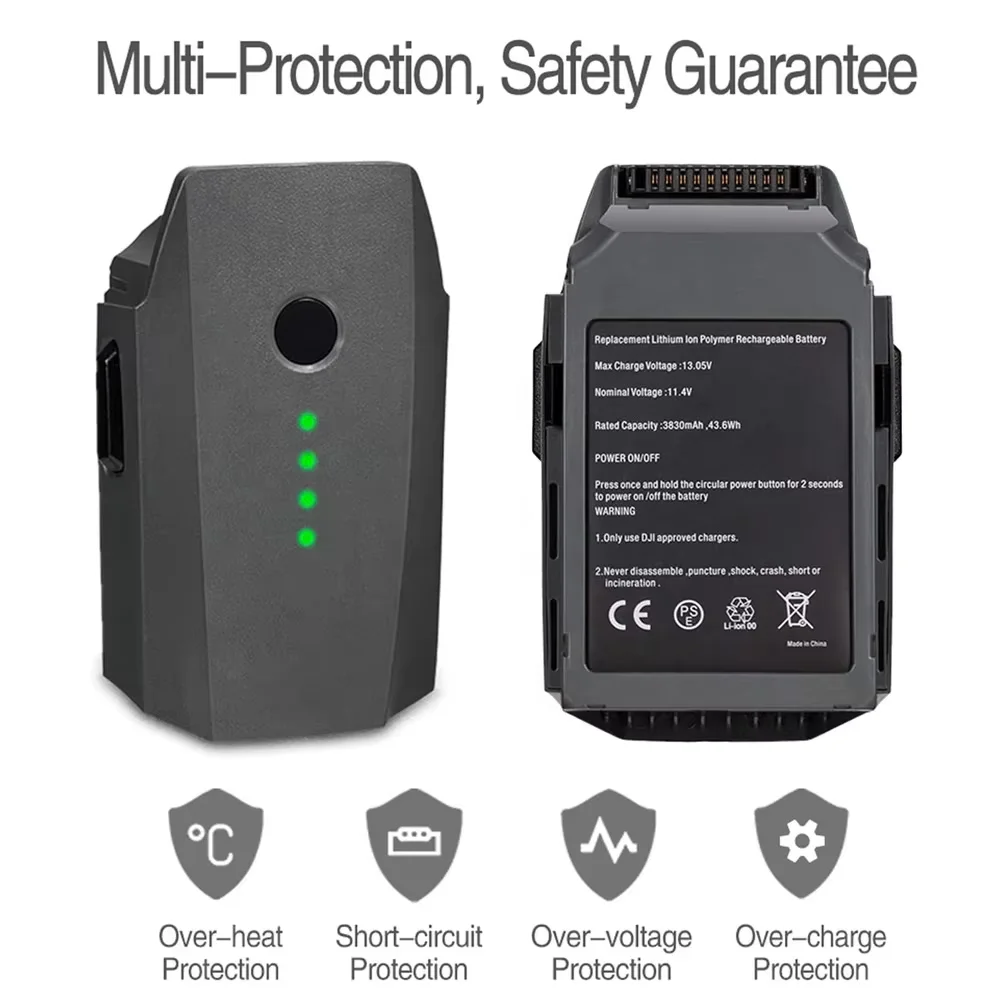Batterie pour DJI Mavic Pro / Mavic Pro Platinum Batteries de vol intelligentes 3830 mAh Temps de vol 27 minutes Accessoires pour drones