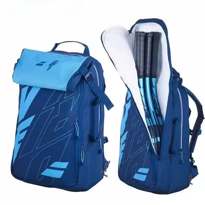

New Sports Tennis Racket Backpack Soft Leather Two-piece Design Streamlined Foldable Backpack Suitable for Both Men and Women
