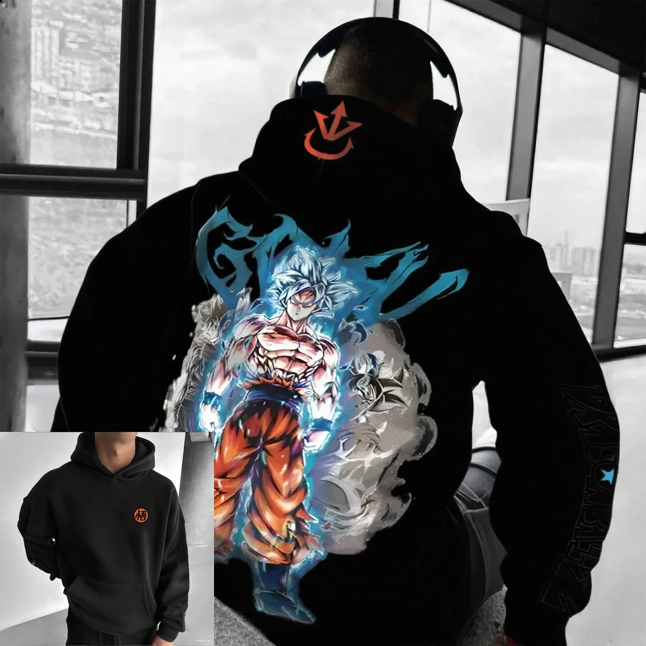 

Осень-зима 2025 Dragon Ball Super Saiyan аниме толстовка для мужчин и женщин уличная толстовка с графическим принтом повседневный пуловер модный