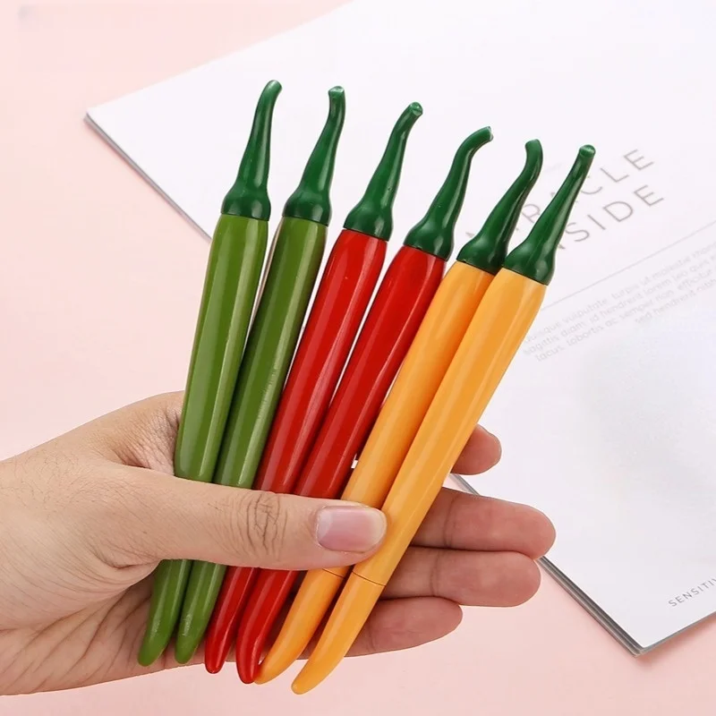

Chili Shaped Gel Pens For Writing Cute 0.5mm Black Ink Neutral Pen Promotional Gift Office School Supplies
