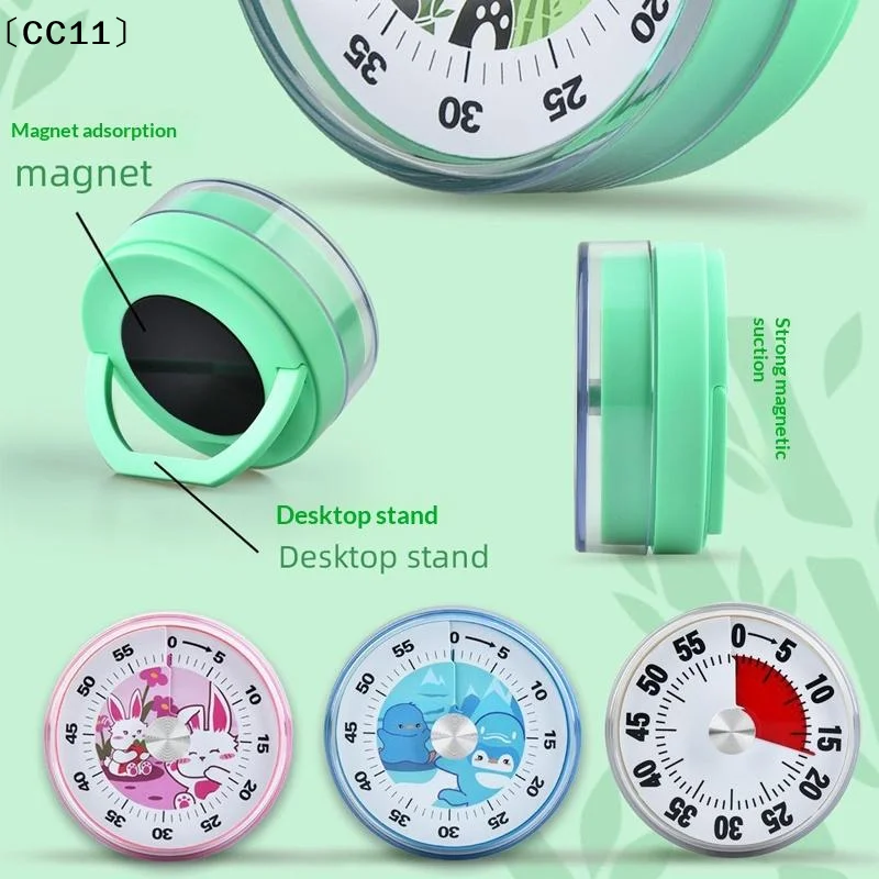 Magnetic Clock Timer Mechanical Timer With Loud Alarm Kitchen Cooking Timer 60-Minutes For Students Teachers Visual Timer〔CC11〕