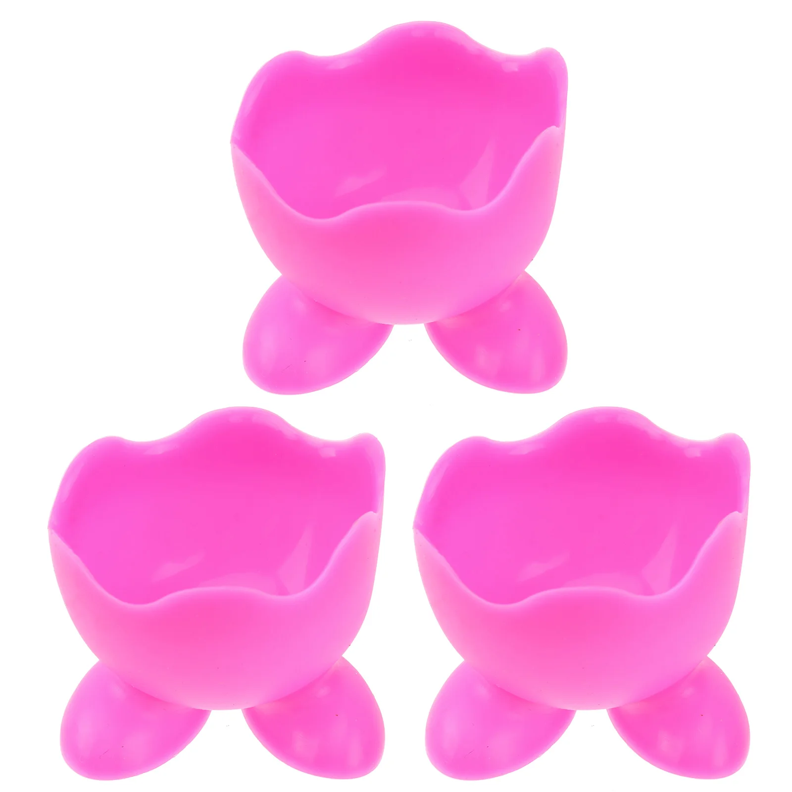 

3 Pcs Silicone Egg Cup Holder for Boiled Eggs Flexible Reusable Kitchen Dining Restaurant Egg Tools Cooker Cups