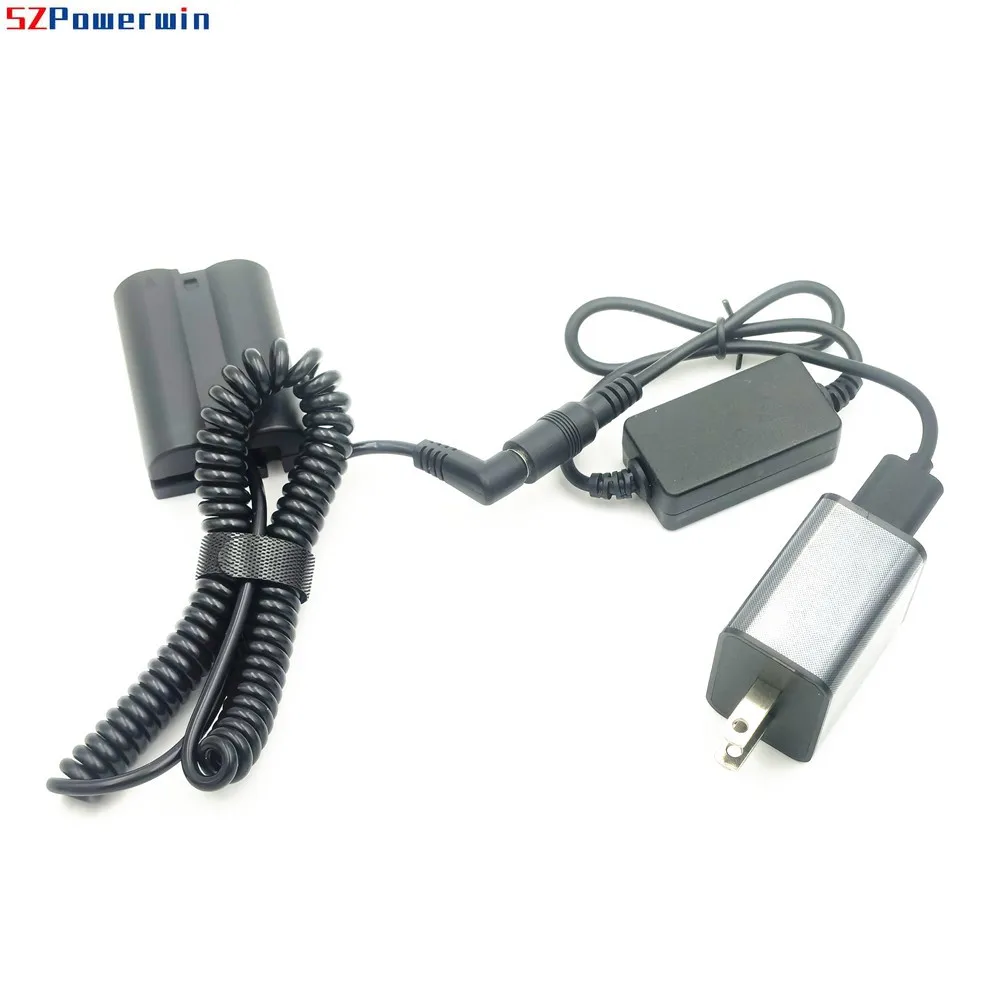 Cable adaptador de corriente de 5V EP-5B acoplador CC reemplazar la batería de EN-EL15 para Nikon D850 D810 D810A D800E D750 D610 D600 D7200 D7100 Z5 Z6