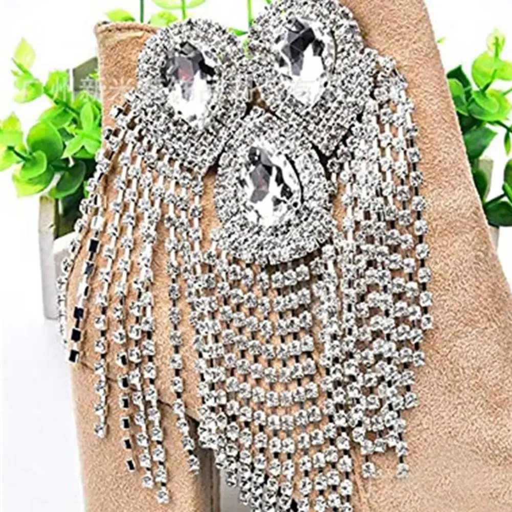 Pretty Shoulder Tassels Epaulet  Rhinestone Tassels Noble Shoulder Epaulette  Female Male Shoulder Epaulet Brooch