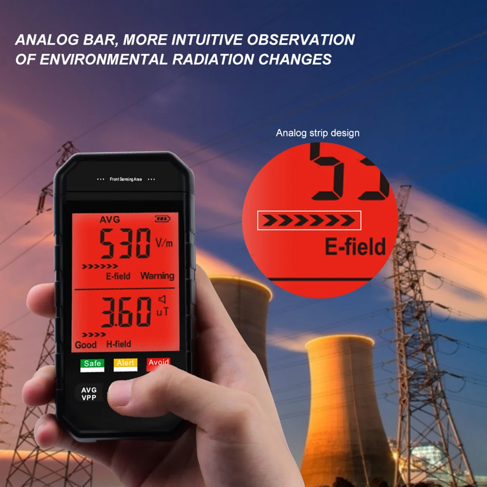 Medidor Digital de radiación, probador eléctrico de plástico para ordenador, microondas, torres de nevera electromagnéticas