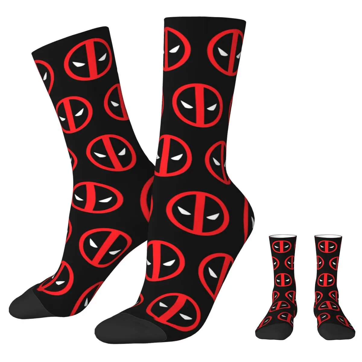 Deadpool & Wolverine Marvel Socks Logo Novelty Stockings Unisex Men Soft Breathable Outdoor Sports Socks Design Non Slip Socks