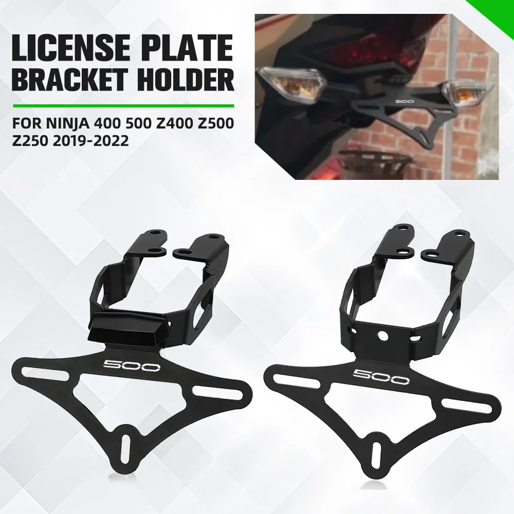 

Motorcycle Accessories License Plate Bracket Holder with LED Light For KAWASAKI Ninja 400 500 Z400 Z500 Z250 2019-2020-2021-2022