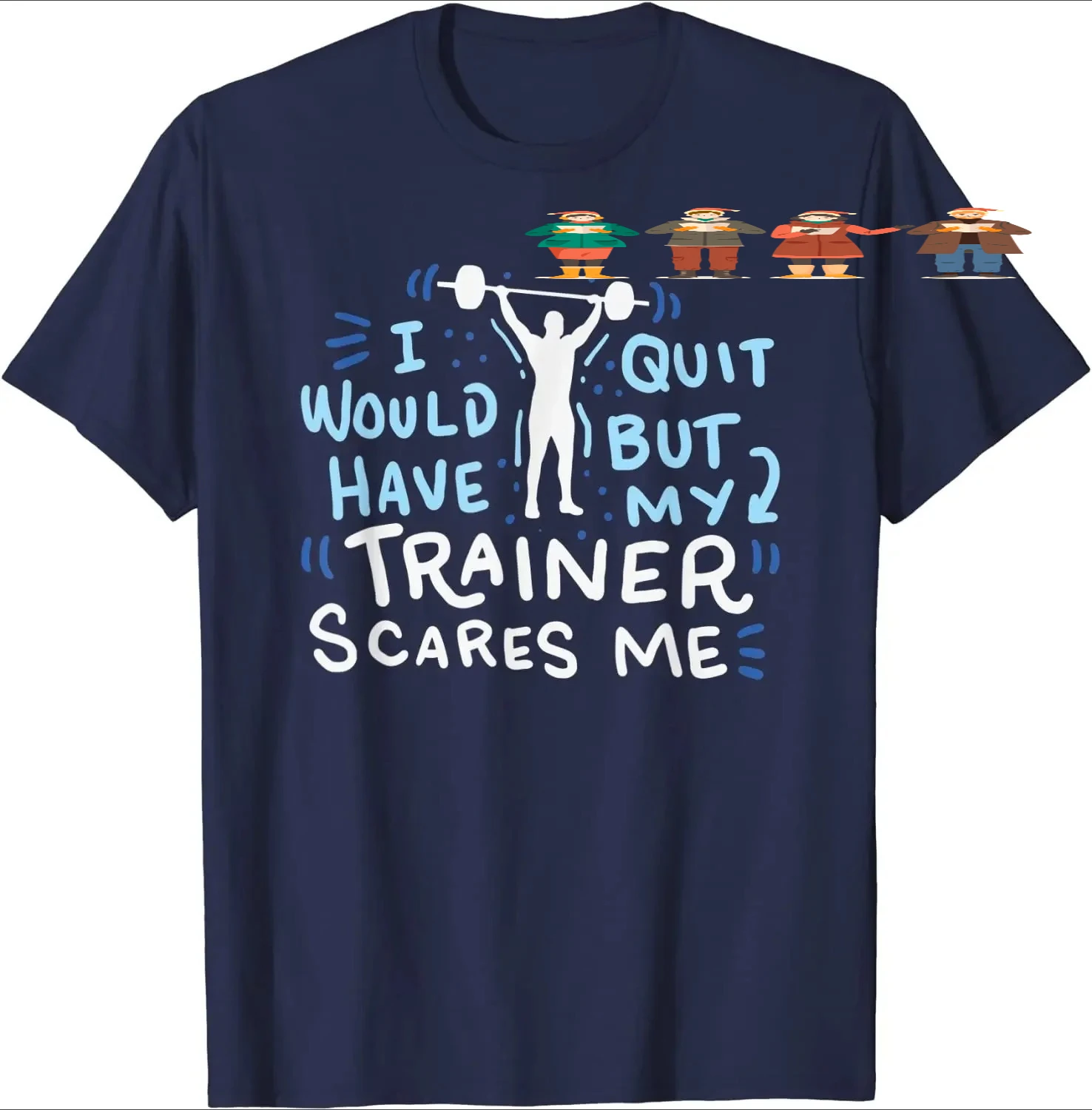 My Trainer Scares Me T-Shirt Funny Workout Exercise Gym Gift Summer Short Casual 100% Cotton Shirts Size S-3XL