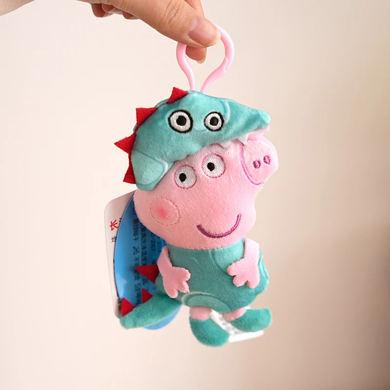 

Свинка Пеппа Джордж, настоящие плюшевые игрушки, брелок высокого качества, популярный брелок с мультяшным животным, кукла, кулон, детские подарки на день рождения