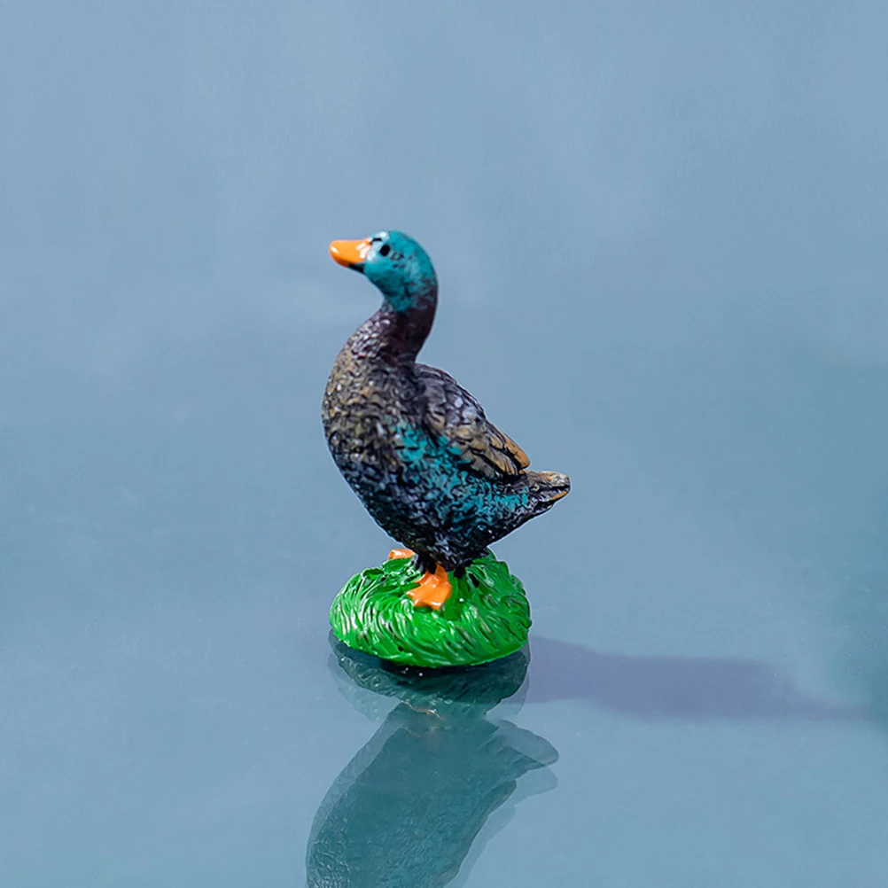 

6 Pcs Miniature M Duck Statues Adorable Resin Figurines Durable Lightweight Perfect Garden Decorations Miniatures