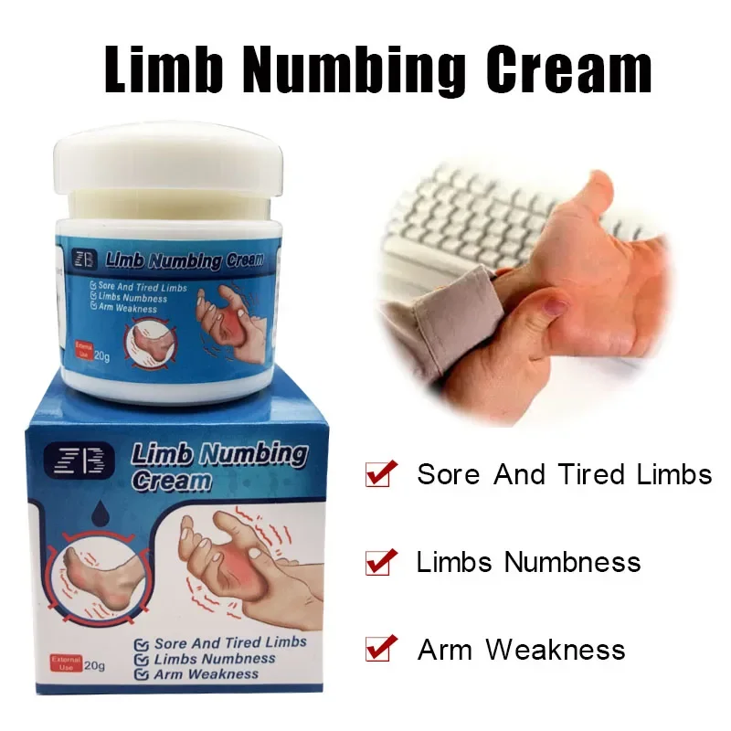 Membro Numbing Creme para Cuidados de Saúde, Cãibras Musculares, Dedo e Pés, Desconforto das articulações, Aliviar o vento, frio húmico, Pomada Heat