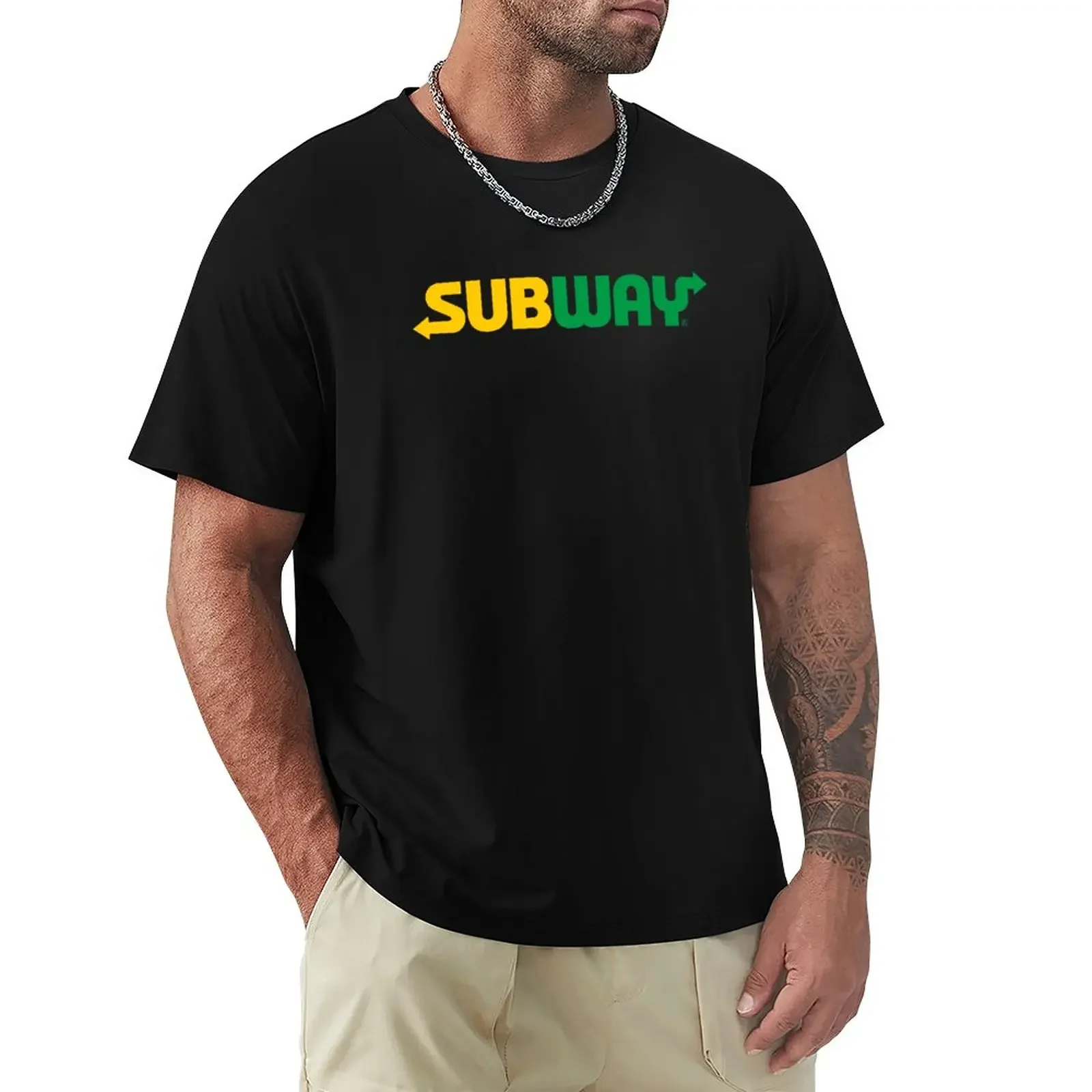 

Blouse anime clothes slim fit t shirts for men Popular,Subway-Logo T-Shirt boys animal print graphic oversized men clothing tee