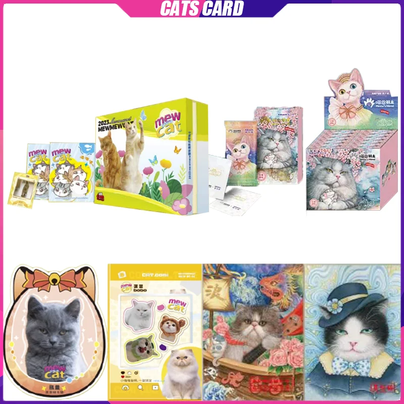 

Meow's Friends Cats Cards 2023 MEWMEW Anime Collection Cards Board Games Toys Mistery Box Birthday Gifts for Boys and Girls