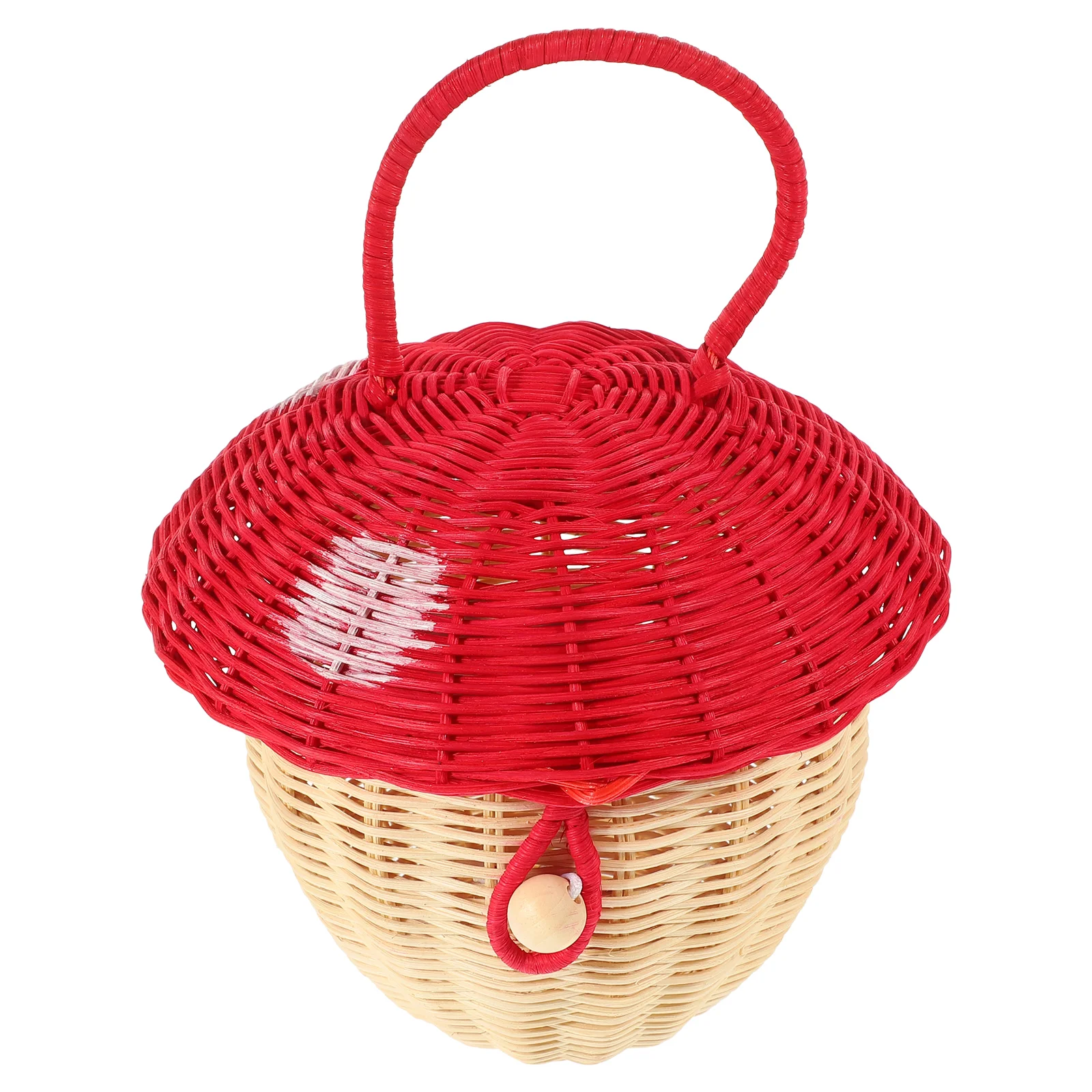 

Candy Storage Basket Mushroom Hamper Basketball Handbag Decor for Kids Messenger Women's Tote Bags