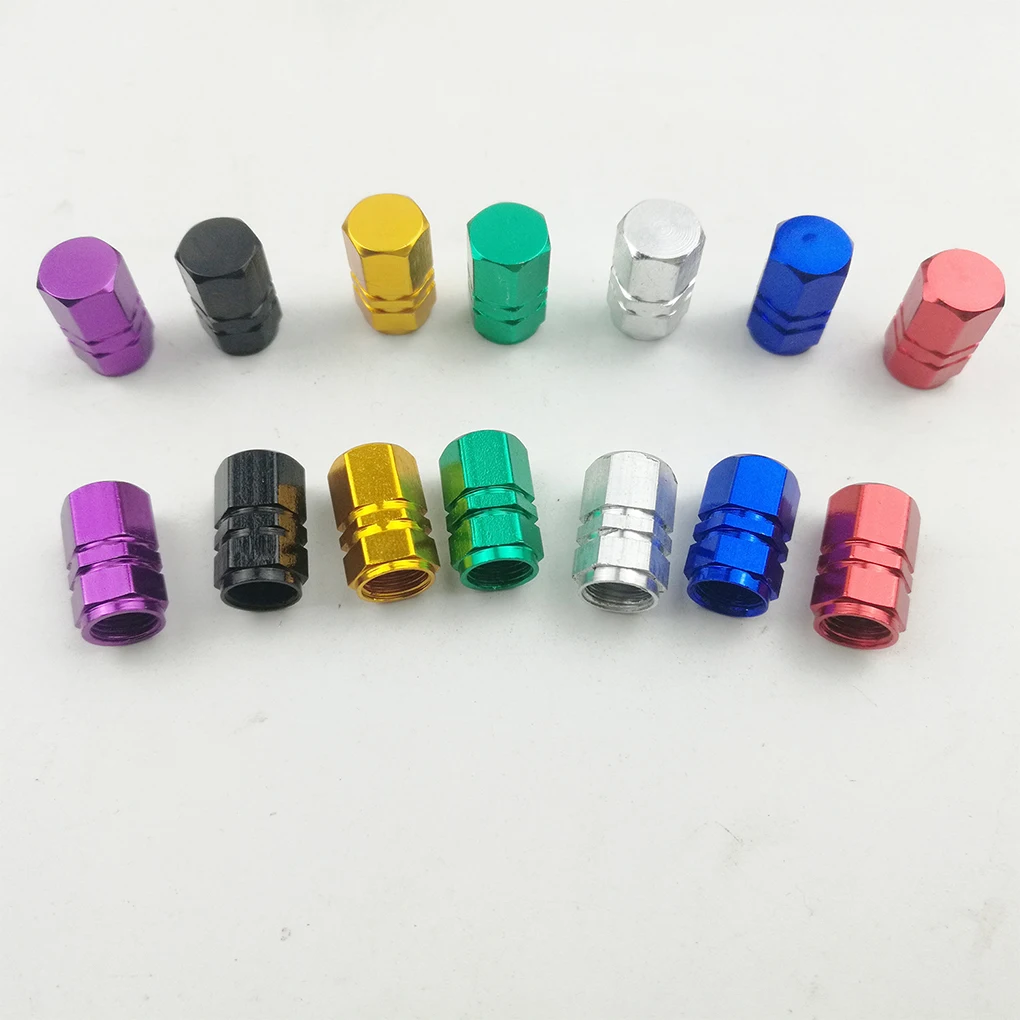 8pieces Car Wheel Caps Valve Stem Cap Tyre Covers Tire Rim Stem Dust-Proof Covers Aluminum Air Valve Caps Auto Accessories