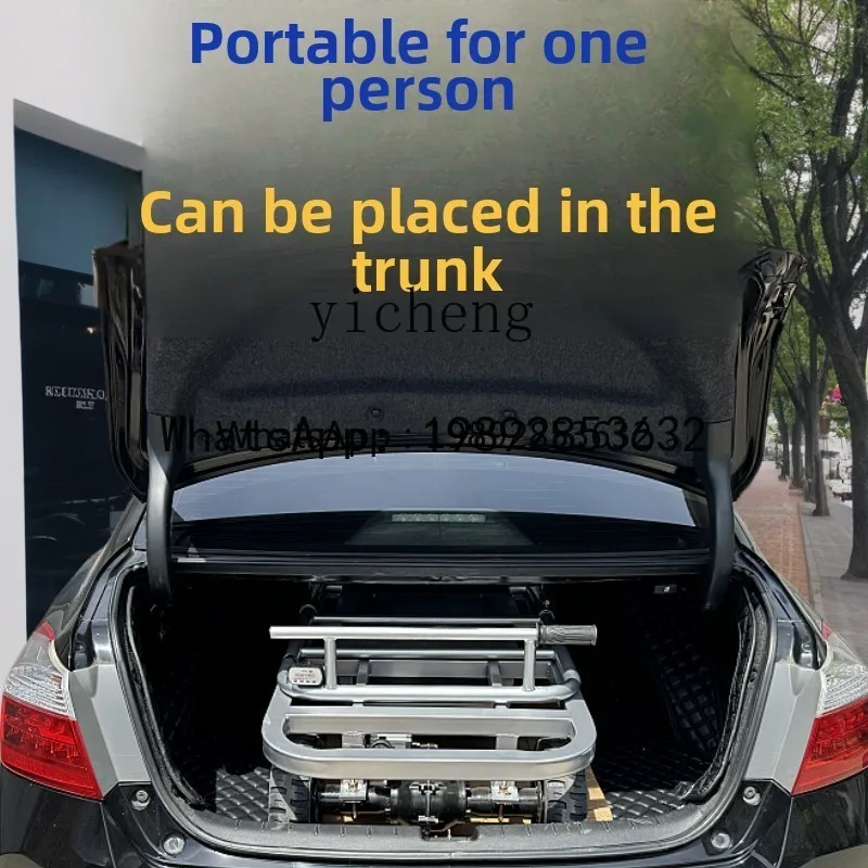 ABB electric flat truck trolley pulling tiles pulling sand cement truck decoration into elevator foldable trolley