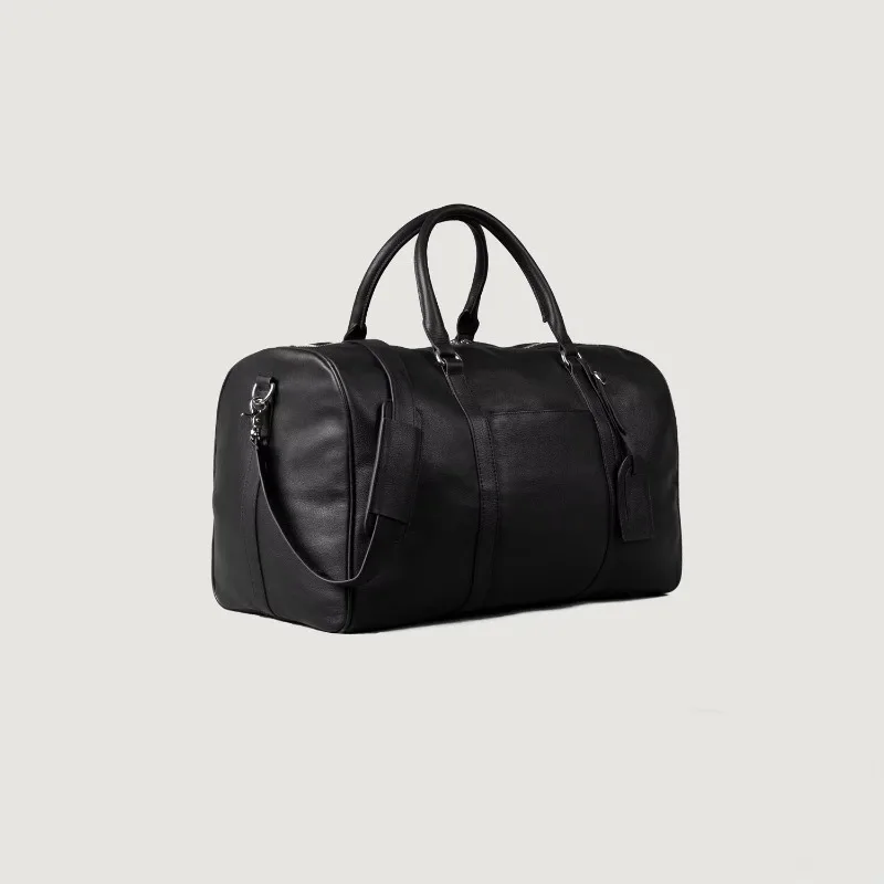 Men's Leather Duffel Bag Outdoor Gym Travel Bag Durable Leather Duffel Bag, Comfortable To Carry Design