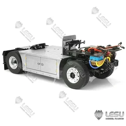 Metallo 4*4 Telaio Assi Differenziali Motore Spazzola Auto Elettrica per 1/14 RC Tamiyay Trattore Sistema di Luce Sonora Radiocomando Camion