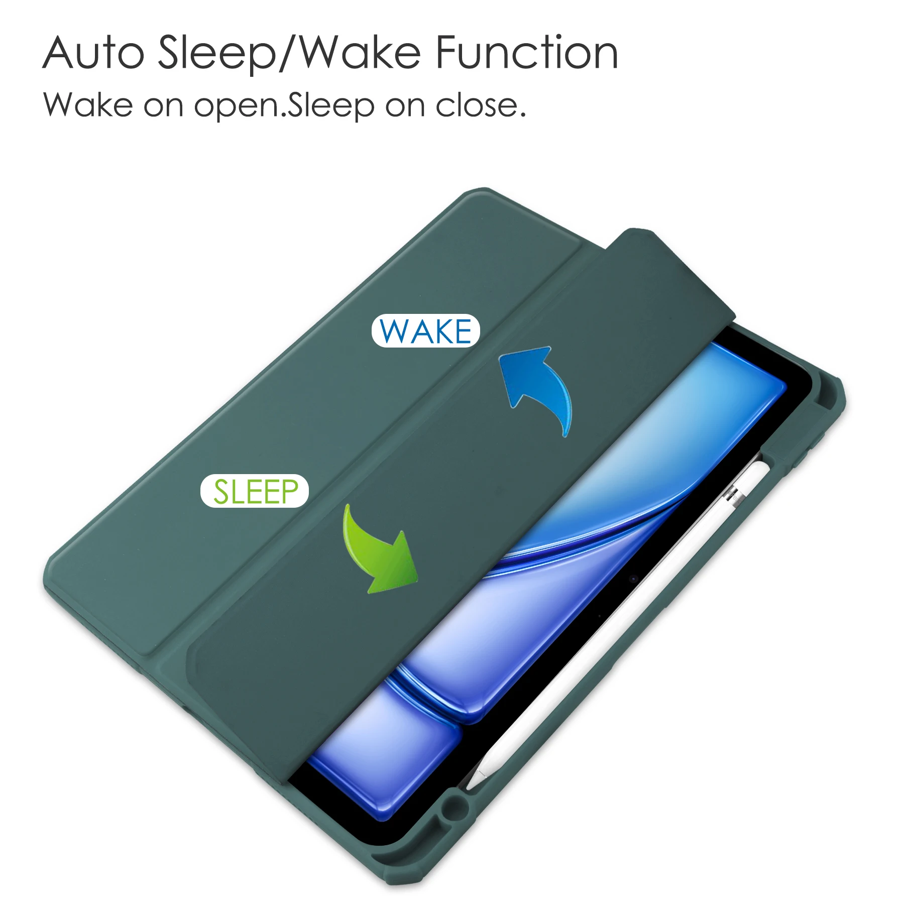 For Apple iPad Air 11 2025 A3267 A3270 M3 11 inch Tablets Cases Cover with Folding Stand and Auto Sleep with pen slot 5