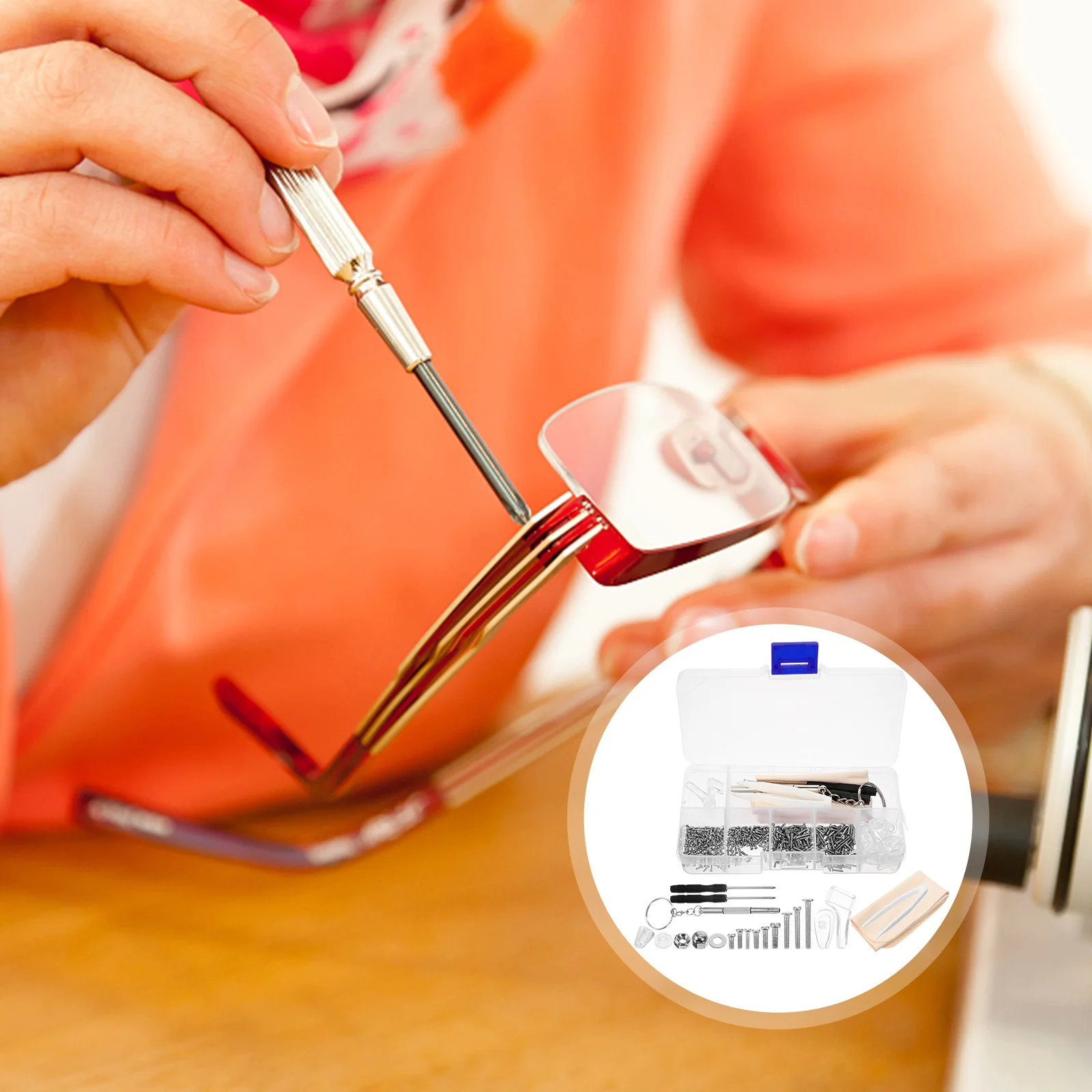 Glasses Screw Tiny Screws for Eye Repair Kit Sunglass with Eyeglass Nose Pads Eyeglasses Kits