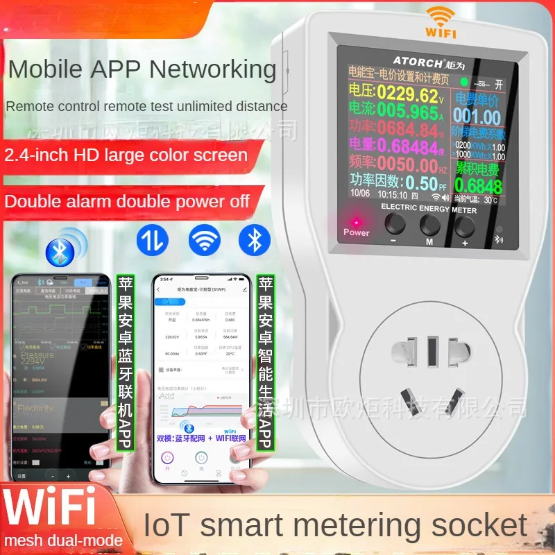 Stable Energy Meters S1W Intelligent Metering Socket WiFi Power Statistics Remote Wireless Switch Gateway Version