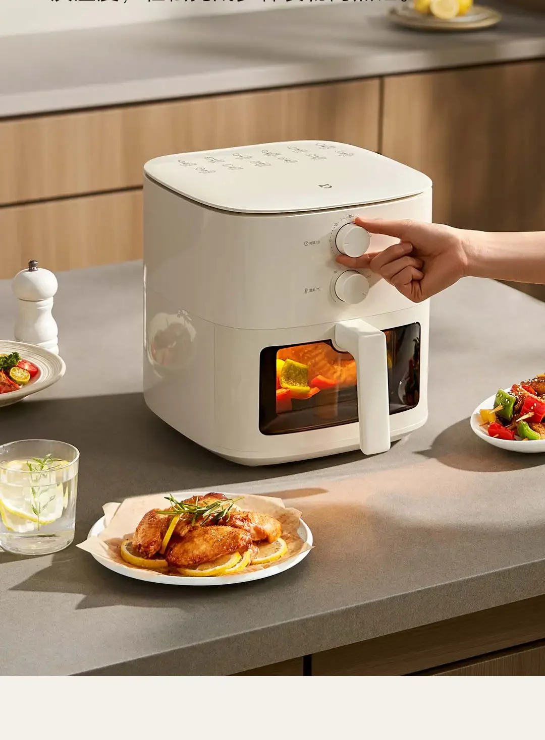 de aire n1 household Air Fryer Xiaomi Household New Visual Small Visual Oven Free of Integration para mijia freidora de aire