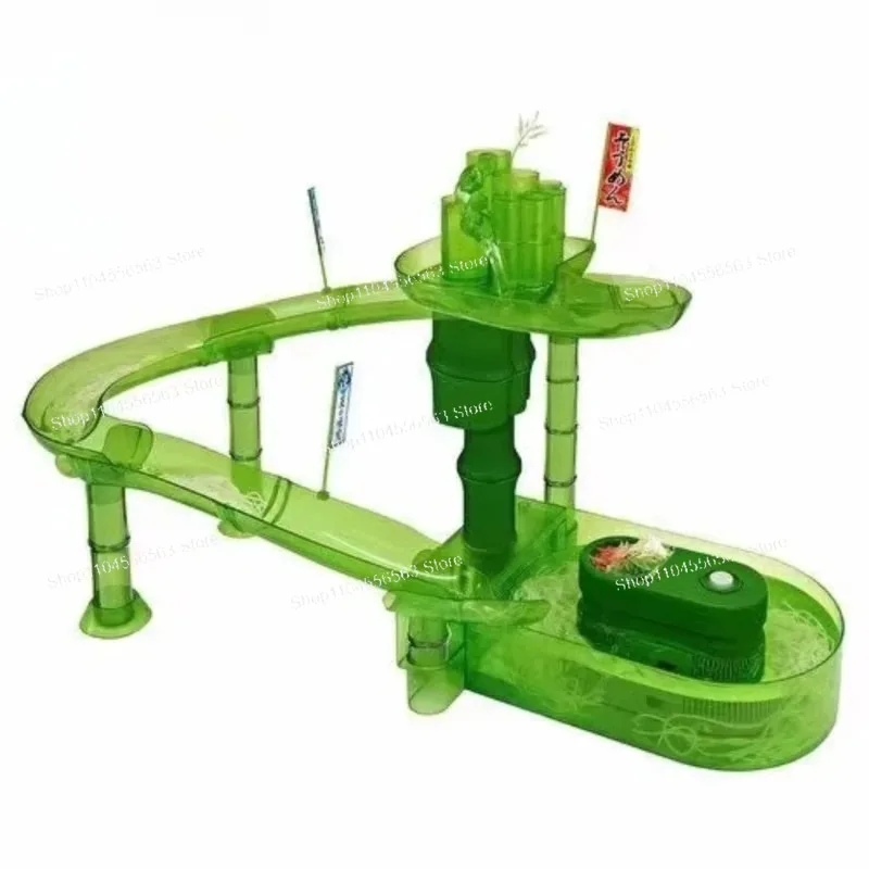 Bamboo Tube Rotating Slide Flowing Water Noodle Machine， Cold Noodle Machine for Sushi Table Swirling Dessert