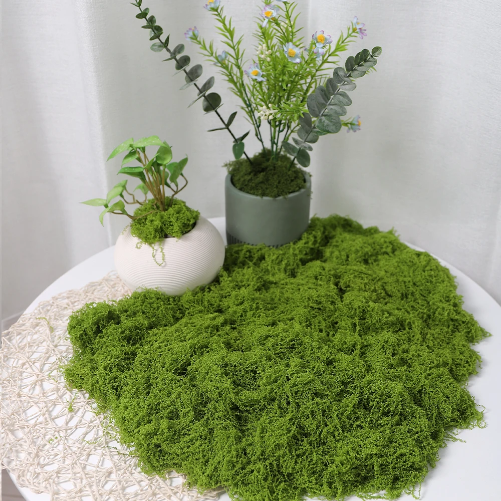 30/50/100G Grüne Künstliche Pflanzen Moos Gras für Home Room Decor Garten Dekoration Mini Landschaft Gefälschte blume Handwerk Ornament – Detail 4
