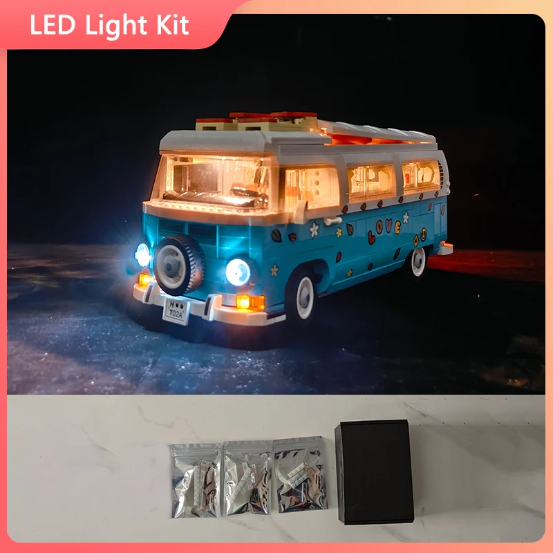 LED Light Set For 10279 Volkswagen T2 Camper Van compatible 22666 (Only LED Light, NOT Include The Model Bricks)