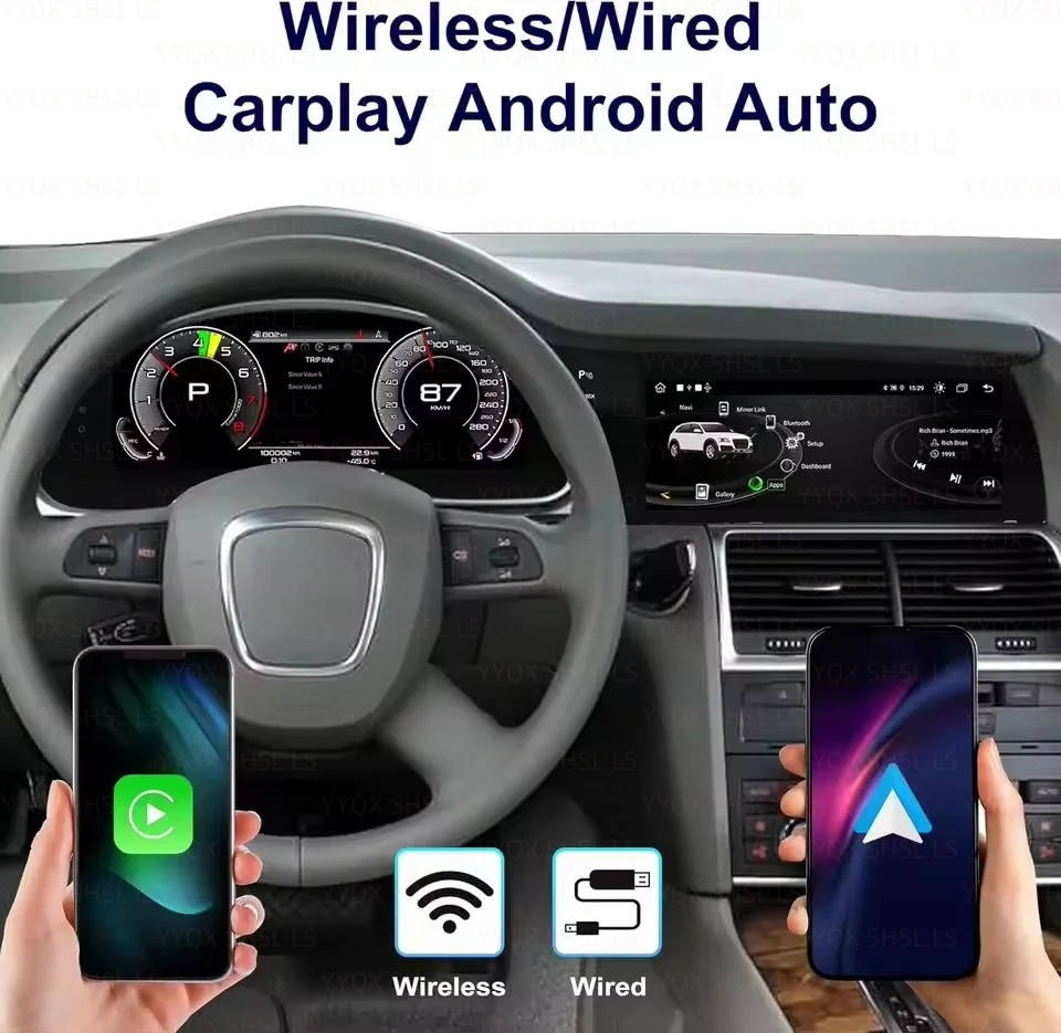 

For Audi A6 2005~2012 Q7 2006~2015 Android Digital dashboard+ Car Radio Stereo Receiver Multimedia GPS Navigation Head Unit