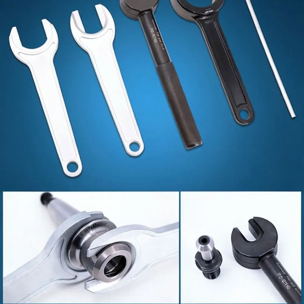 Adjustable Crescent Hook Wrench For Industrial Nut Bearing Removal CNC Milling Lathe Collet Chuck Hardware Key Tool