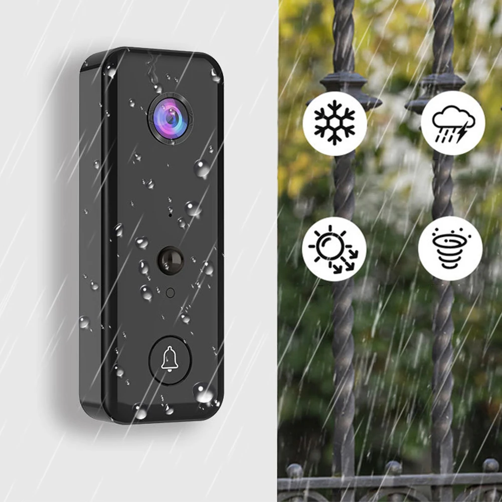 WiFi Smart Video Doorbell Camera Night Vision Wireless Visual Intercom Doorbell Intelligent Doorbell Indoor Outdoor Surveillance