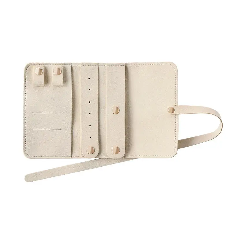 Travel Jewelry Storage Roll, Portable Lightweight Organizer Bag for Earrings, Rings, Necklaces