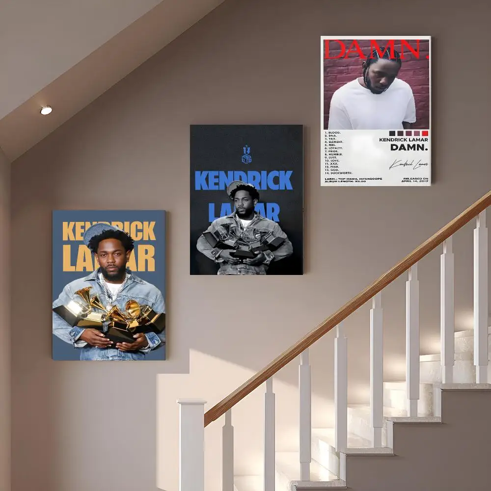 Rapper K-Kendrick Lamar  Framed Wall Painting Modern Framed Canvas Wall Art Print Home Decoration Poster Living Room