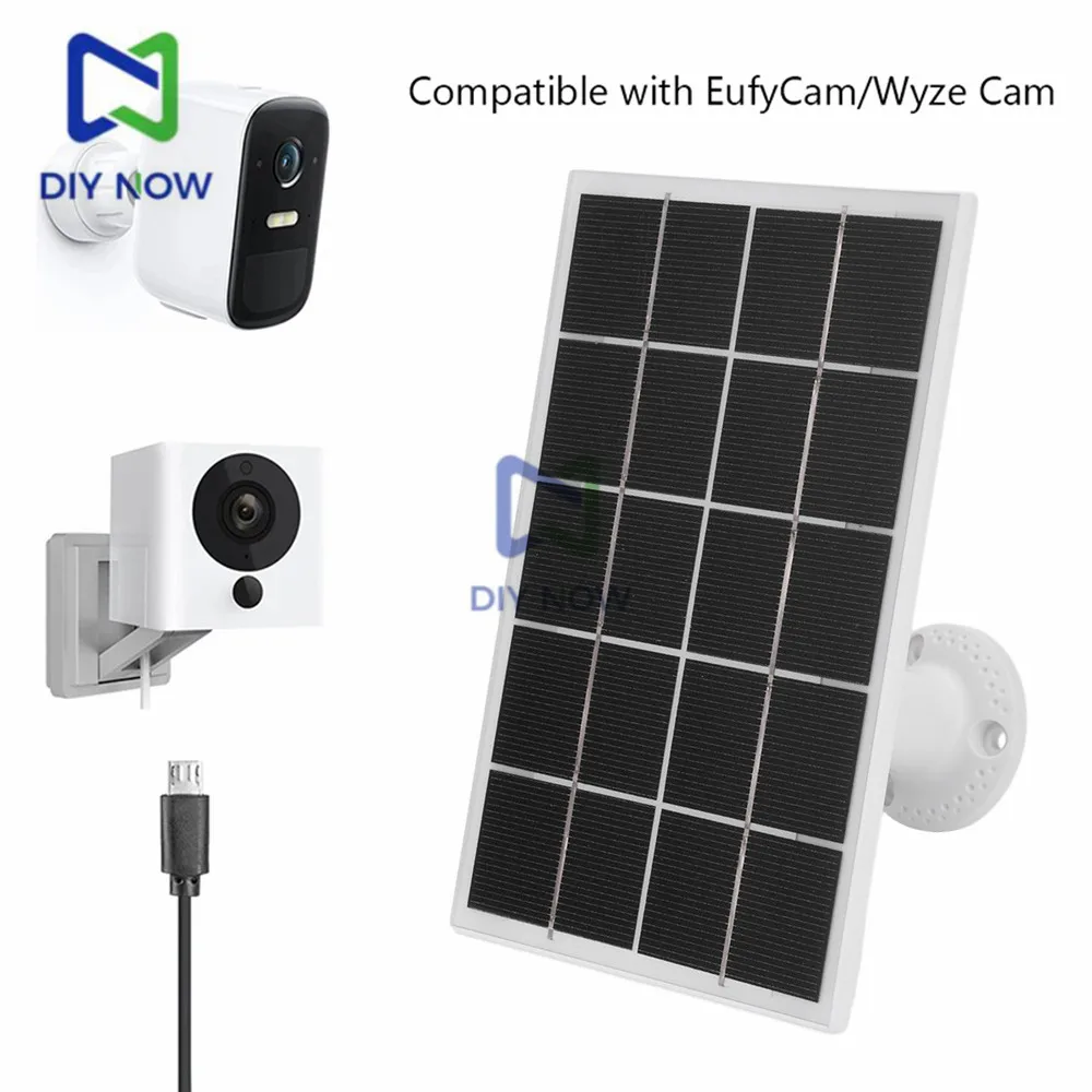 

8W Monocrystalline Solar Charging Panel Type-C/DC5521 Interface Solar Panel Charger For Surveillance Security Camera