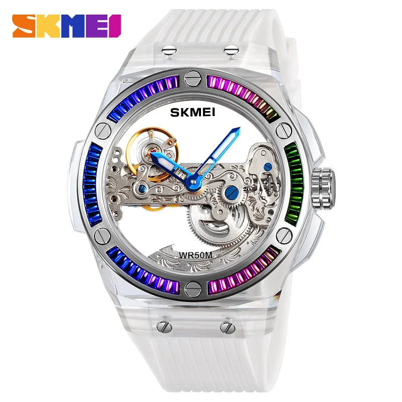 SKMEI Watch Business Luxury Automatic Mechanical Watch For Men Fashion Creativity Hollow Design Waterproof Wristwatch Male Clock