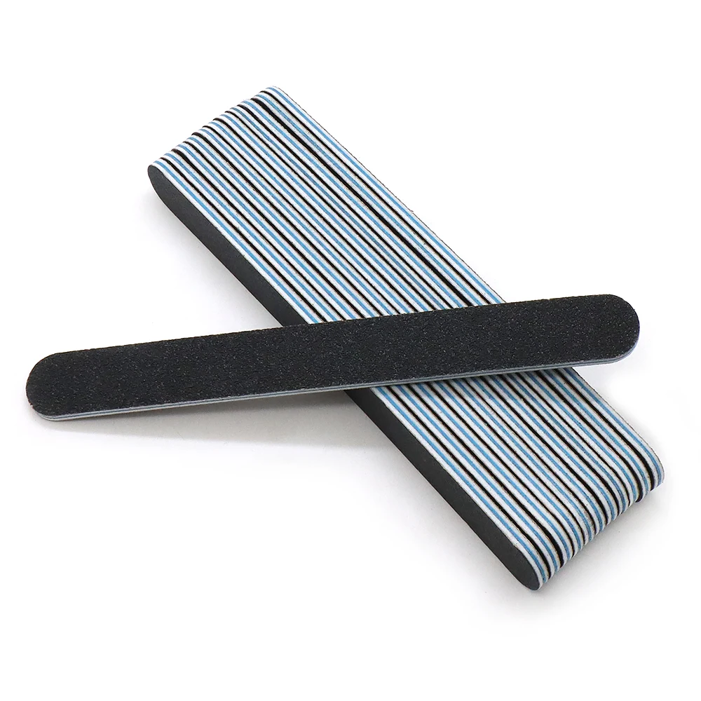 3/6/12Pcs Emery Board Nail Files 100/180 Grit Nail Supplies Professional Nail File Strip Washable Manicure Accessories And Tools